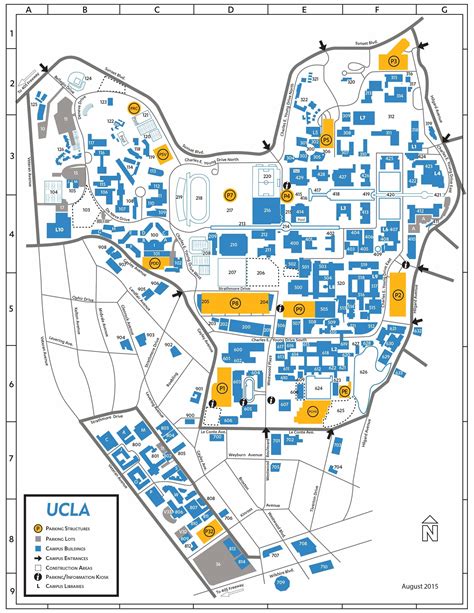 ucla location|map of area around ucla.